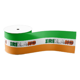 Ruban Gros-grain Drapeau irlandais