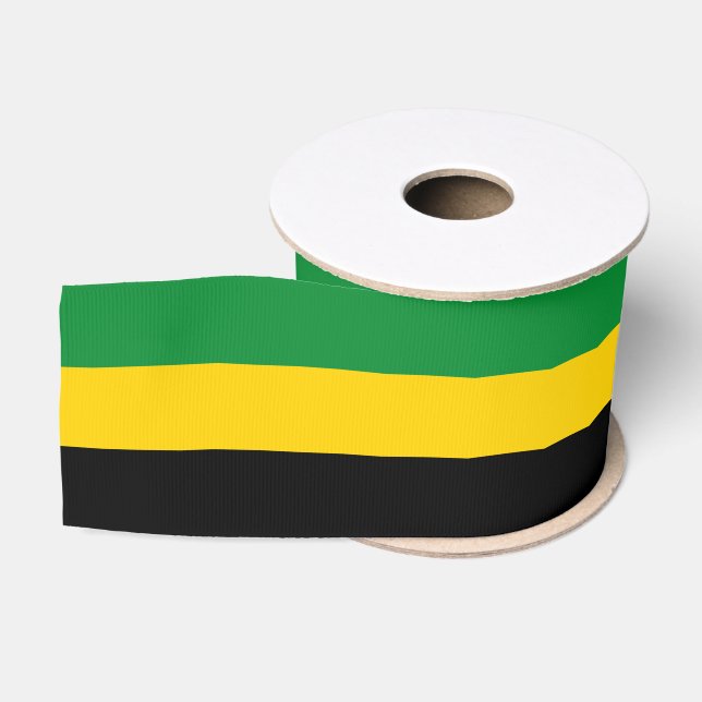 Ruban Gros-grain Drapeau jamaïcain couleurs ruban, reggae, Jamaïque (Bobine)