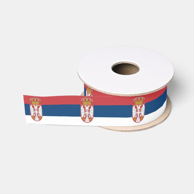 Ruban Gros-grain Drapeau serbe (Bobine)