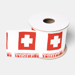 Ruban Gros-grain Drapeau suisse et Suisse