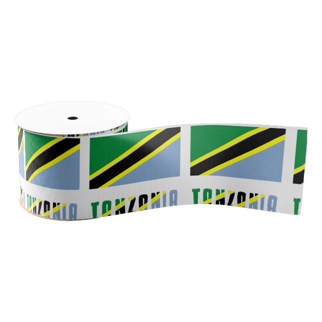 Ruban Gros-grain Drapeau tanzanien (Bobine)