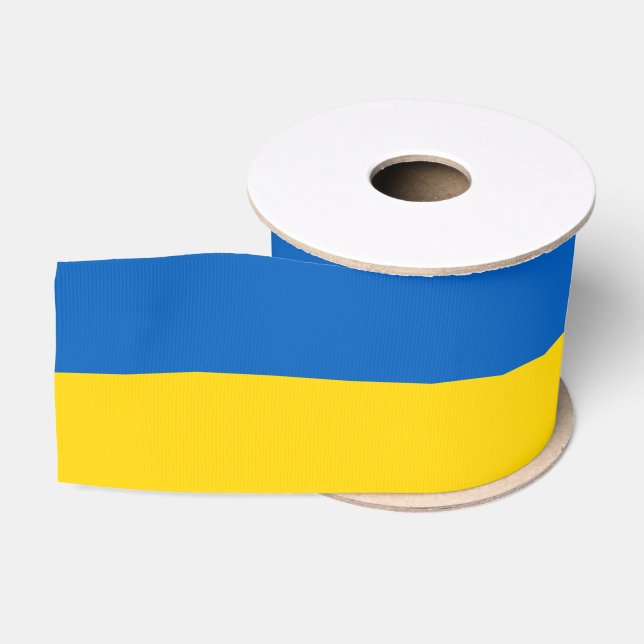 Ruban Gros-grain Drapeau ukrainien et fête ukrainienne, voyage / sp (Bobine)