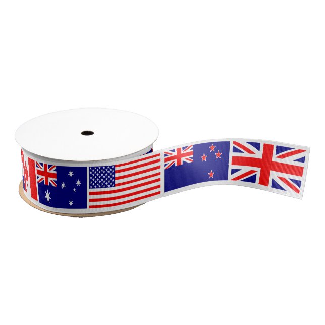 Ruban Gros-grain Drapeaux de pays (Bobine)