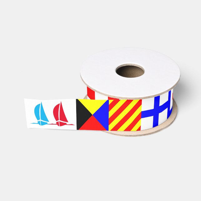 Ruban Gros-grain Drapeaux nautiques internationaux N (novembre) - Z (Bobine)