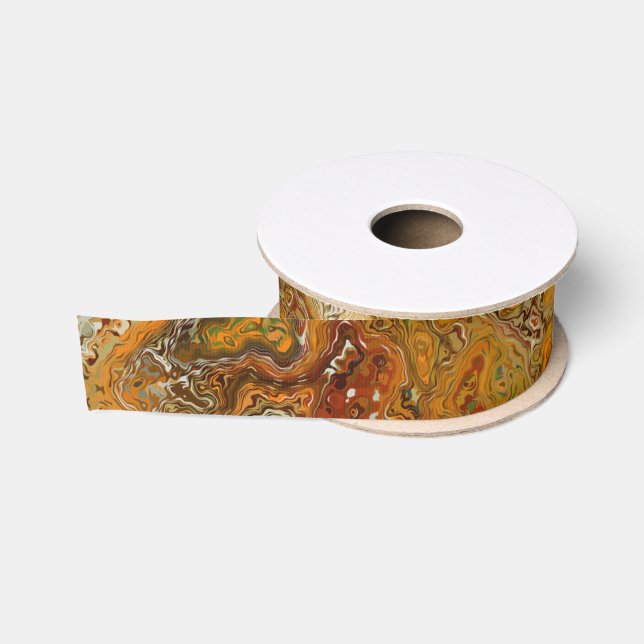 Ruban Gros-grain Earthtone Marble Grosgrain Ribbon (Bobine)