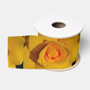 Ruban Gros-grain Elégant chic Roses Jaunes