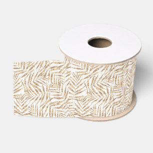 Ruban Gros-grain Elégant palmier tropical doré design feuille
