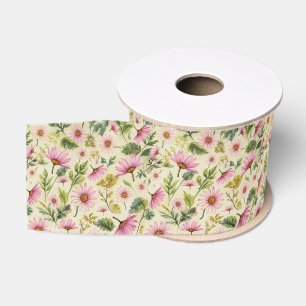 Ruban Gros-grain Élégant printemps floral