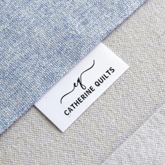 Ruban Gros-grain Étiquette de vêtements personnalisée avec initiale
