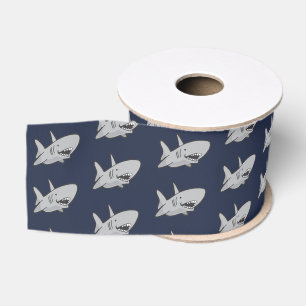 Ruban Gros-grain Fête d'anniversaire de requin Bleu Grosgrain Ruban