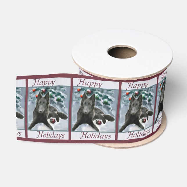 Ruban Gros-grain Fête de Noël de Sheepdog en Belgique (Bobine)