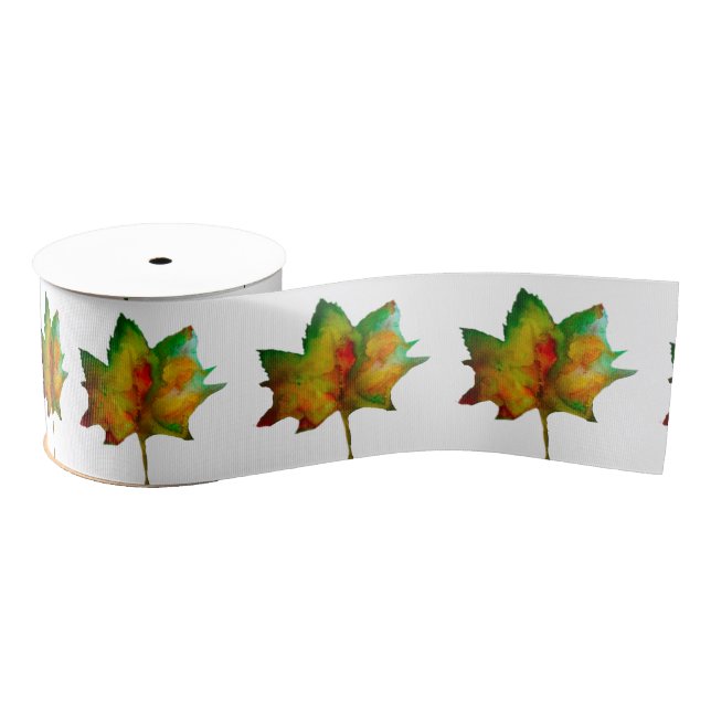 Ruban Gros-grain Feuille d'automne (Bobine)