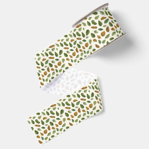 Ruban Gros-grain Feuilles de couleur terreuse