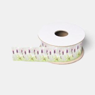 Ruban Gros-grain Fleurs de lavande