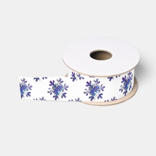 Ruban Gros-grain Flocon de neige Twinkle (Bobine)