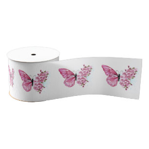 Ruban Gros-grain Flower Butterfly