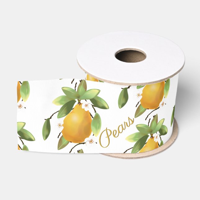 Ruban Gros-grain Fruit poires (Bobine)