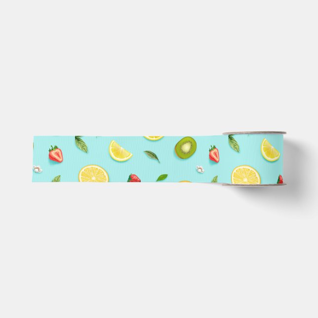 Ruban Gros-grain Fruits mixtes (Devant)