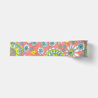 Ruban Gros-grain Funky vintage floral gift bag