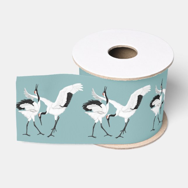 Ruban Gros-grain Grues dansantes Ribbon Grosgrain (Bobine)