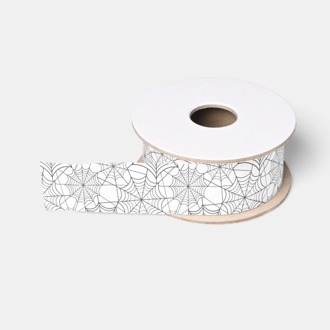 Ruban Gros-grain Halloween Webs Grosgrain Ribbon (Bobine)