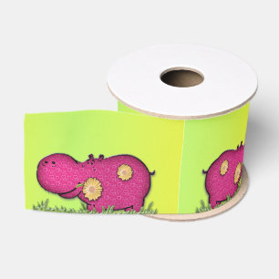 Ruban Gros-grain hippo