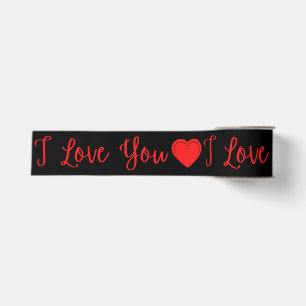 Ruban Gros-grain I Love You Red Valentine's Grosgrain Ribbon