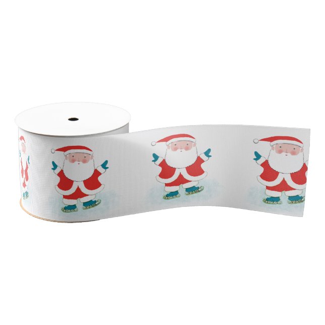 Ruban Gros-grain Idées cadeaux de Noël de patinage (Bobine)