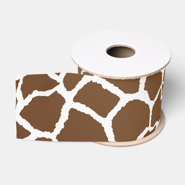 Ruban Gros-grain Impression de girafe (Bobine)