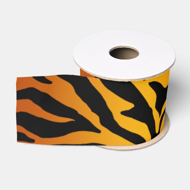 Ruban Gros-grain Imprimé rayé tigre (Bobine)