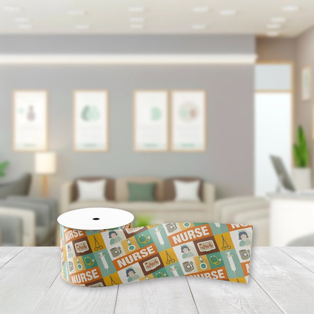 Ruban Gros-grain Infirmière professionnelle Iconique Conçu (Créateur téléchargé)