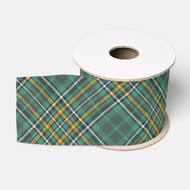 Ruban Gros-grain Irlandais National Tartan Plaid Motif (Bobine)