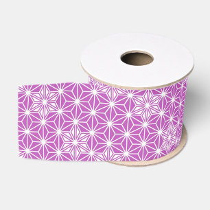 Ruban Gros-grain Japonais Asanoha motif - orchidée
