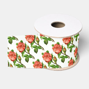 Ruban Gros-grain Jardin Rose Victorien Thème Ruban