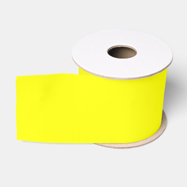 Ruban Gros-grain jaune couleur (Bobine)