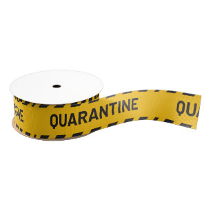 Ruban Gros-grain Jaune de la bande de quarantaine