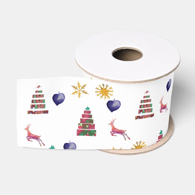 Ruban Gros-grain Joie hivernale (Bobine)