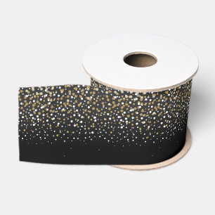 Ruban Gros-grain Joli confetti de parties scintillant moderne girly