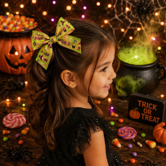 Ruban Gros-grain Jolie Bonbon De Sorcière Halloween Vert Citron