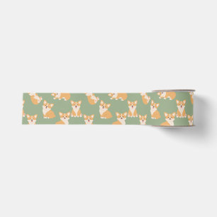 Ruban Gros-grain Joyeux anniversaire Cute Corgi Motif pour Amoureux