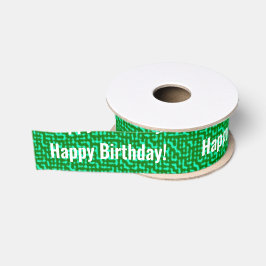 Ruban Gros-grain Joyeux Anniversaire Vert