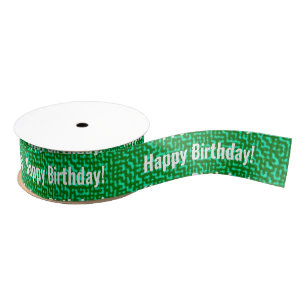 Ruban Gros-grain Joyeux Anniversaire Vert