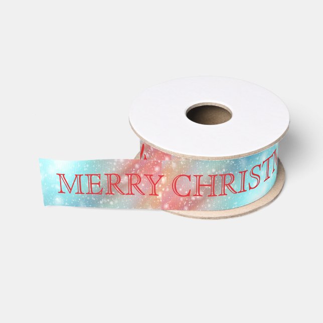 Ruban Gros-grain Joyeux Noël Customisé personnalisé (Bobine)