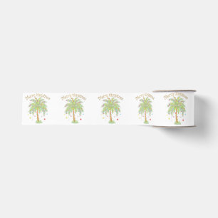 Ruban Gros-grain Joyeux Noël Palmier Lumière Nouvel An Tropical