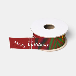 Ruban Gros-grain Joyeux Noël Tartan