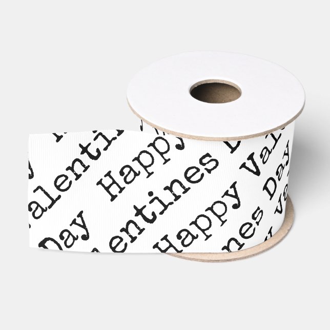 Ruban Gros-grain Joyeux Valentines Jour Texte Motif Amour Amitié (Bobine)