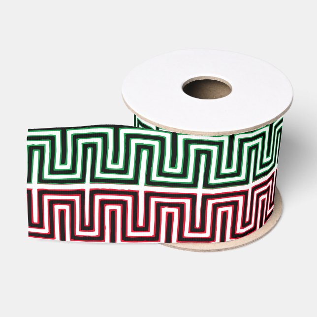 Ruban Gros-grain Junetdix Kwanzaa Black Holidays (Bobine)