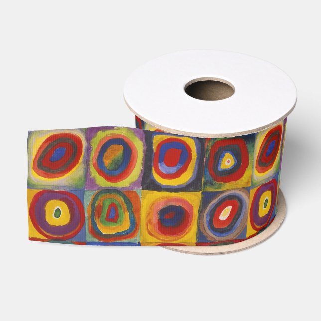 Ruban Gros-grain Kandinsky Farbstudie Quadrate Colourful Squares (Bobine)