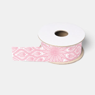 Ruban Gros-grain La dentelle rose aiment le ruban