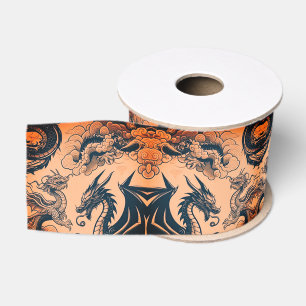 Ruban Gros-grain La guerre des dragons Cieux orange